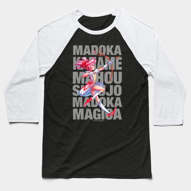 Madoka Kaname Baseball T-Shirt by Kerkikerk